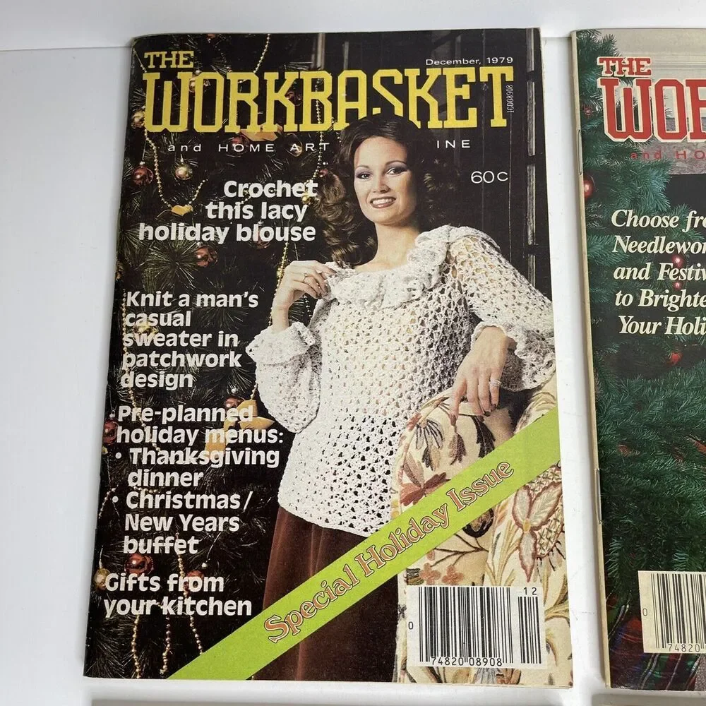 VINTAGE Lot of 6 The WORKBASKET‎ Magazine Paperback 70's 80's 90's